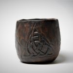 Аукціон! Глиняна чашка ручної роботи Трикветр без ручки ~400мл