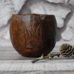 Аукціон! Глиняна чашка з гербом України – Тризубом