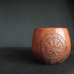 Аукціон! Глиняна чашка ручної роботи Вегвізир ~350мл